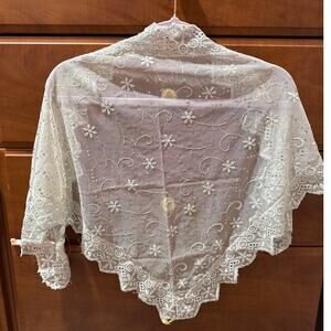 Mantilla Veil Chailna Lace White
